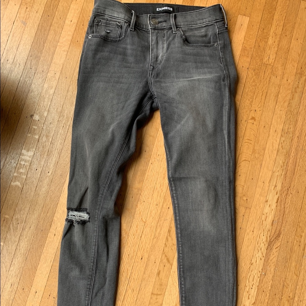 Express Distressed Knee Skinny Jean